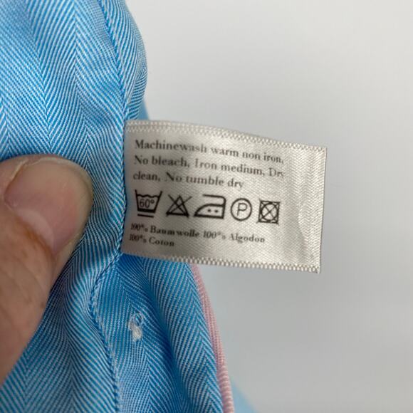 Eton Shirt Men’s 43 17 Dress Button Up Blue Quiet Luxury Old Money Professional - Picture 7 of 11